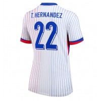 Camiseta Francia Theo Hernandez #22 Visitante Equipación para mujer Eurocopa 2024 manga corta